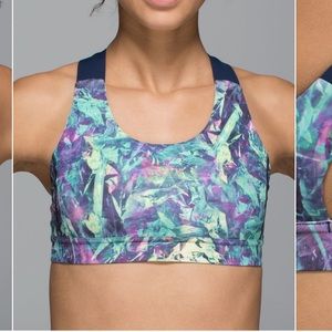 Lululemon all sport bra adjustable iredescant multi navy